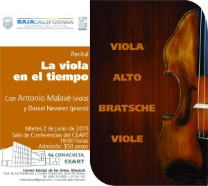 CEART Mexicali concierto La Viola en el tiempo cartel