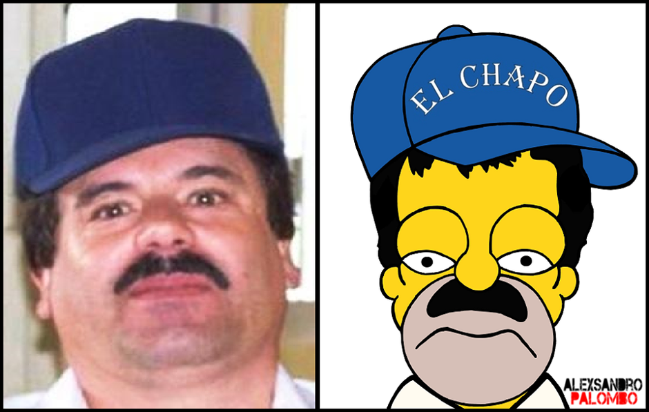 La fuga de El Chapo Guzmán al estilo de Los Simpson