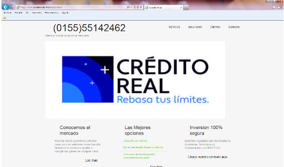 Alerta Condusef ante página web falsa de crédito real