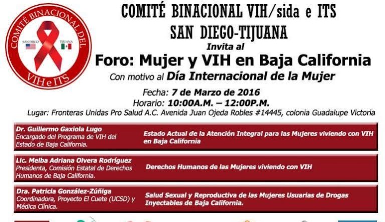 Participará CEDHBC en foro Mujer y VIH en Baja California