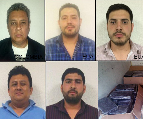 Detienen a banda de estadounidenses, colombianos y mexicanos  con 150 kilos de droga