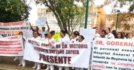 Tras protestas médicos y enfermeras en Tamaulipas obtienen bases