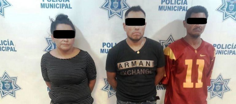 Con arma y droga los detuvo la Policía Municipal en Valle de las Palmas