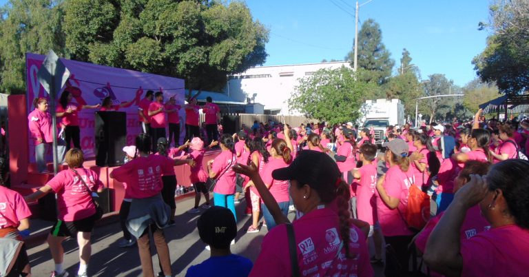 Realizan caminatas contra el cáncer de mama en la región