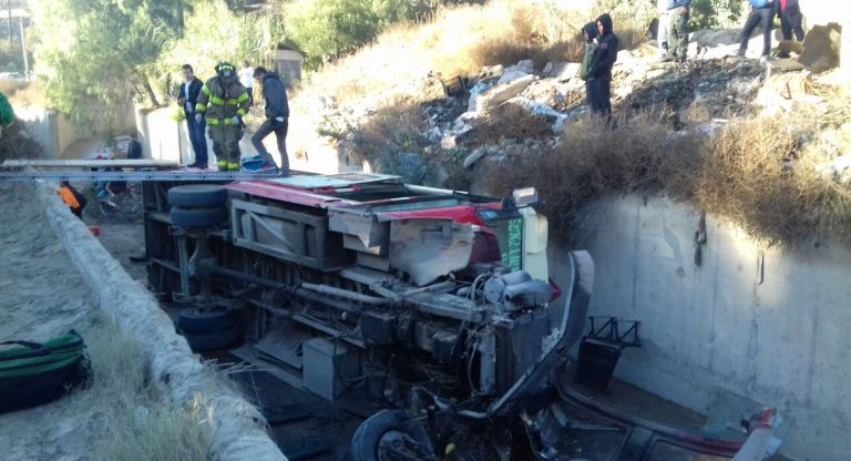 Volcó una Calafia en el Cañón de Saiz