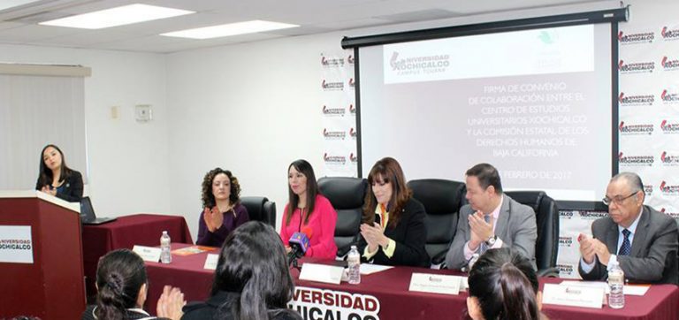 Firma CEDHBC convenio de colaboración con Universidad Xochicalco