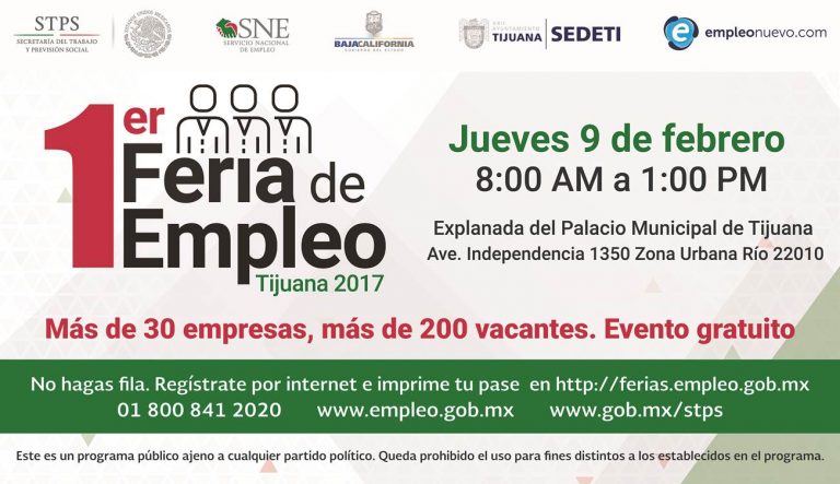 Invita Alcaldía de Tijuana a la primera Feria de Empleo