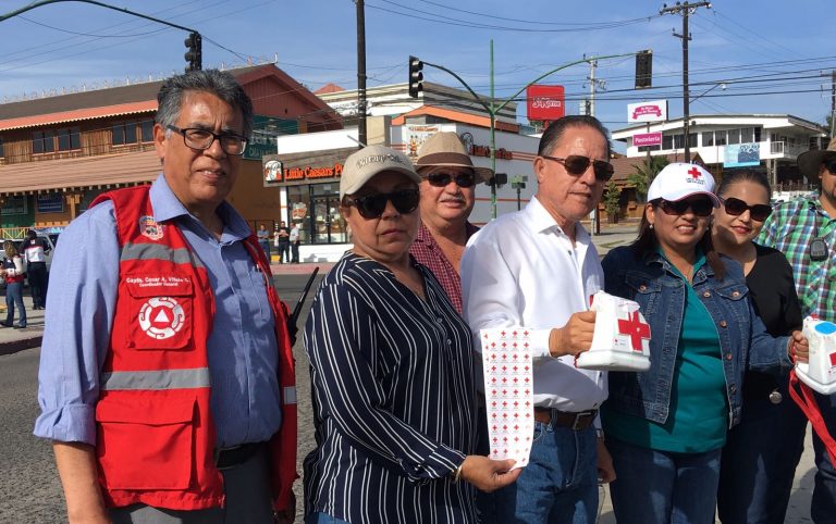 Se une Ayuntamiento de Tecate a la anual colecta de Cruz Roja