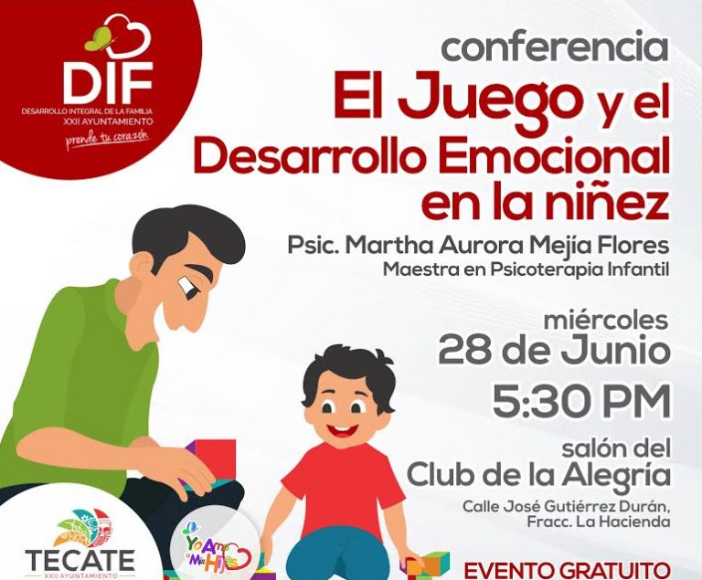 Dará DIF Tecate conferencia “El juego y el desarrollo emocional en la niñez”
