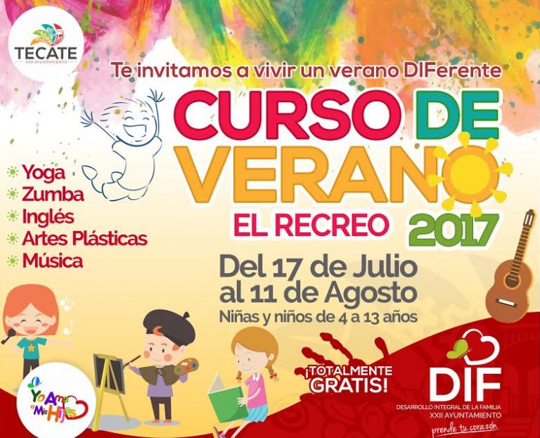 Invita DIF Tecate a su curso de verano infantil en El Recreo