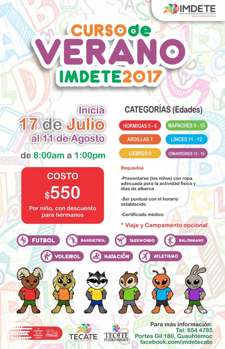 Imdete convoca a los Cursos de Verano 2017