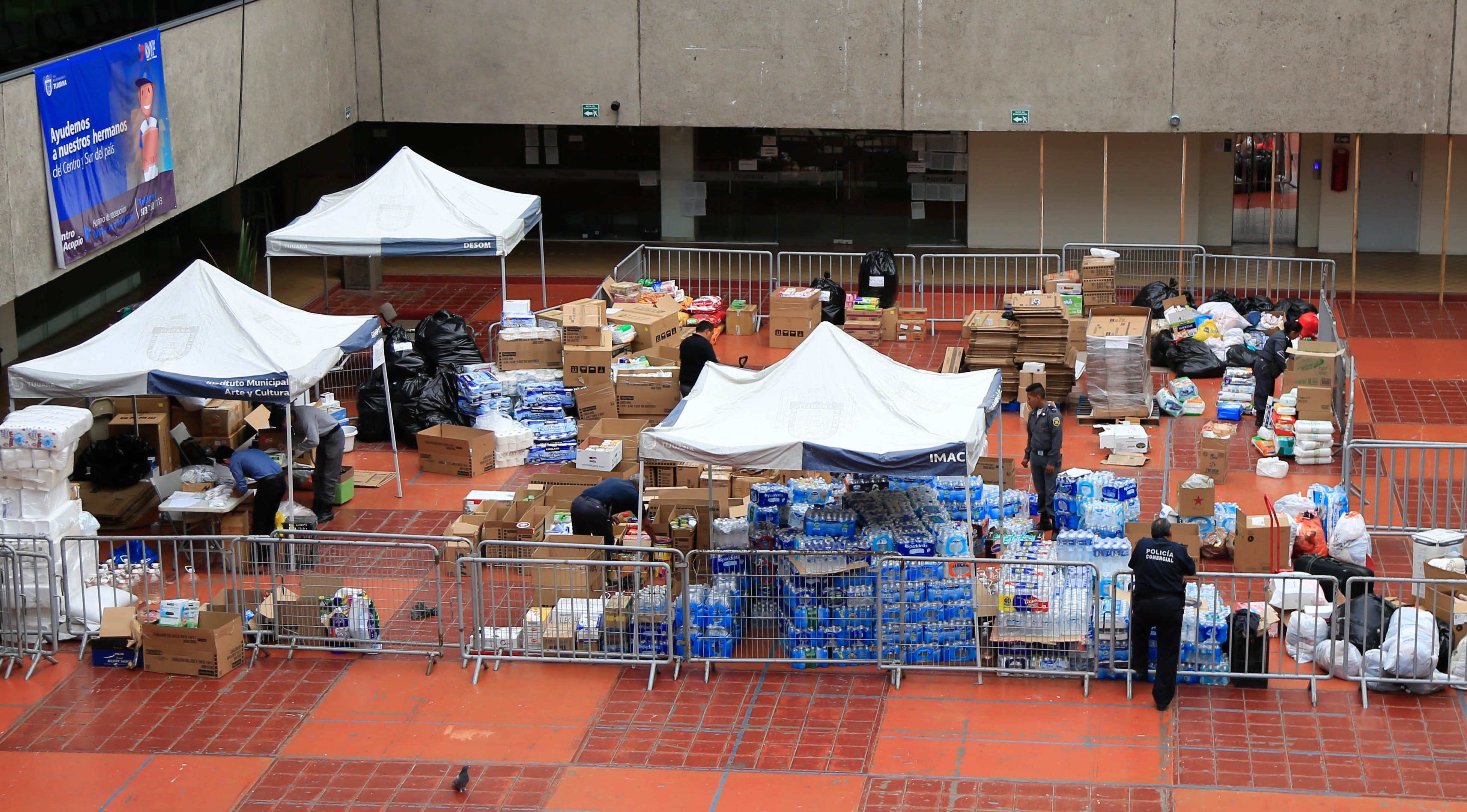 Se han reunido 20 toneladas en 48 horas para apoyar a víctimas de terremoto