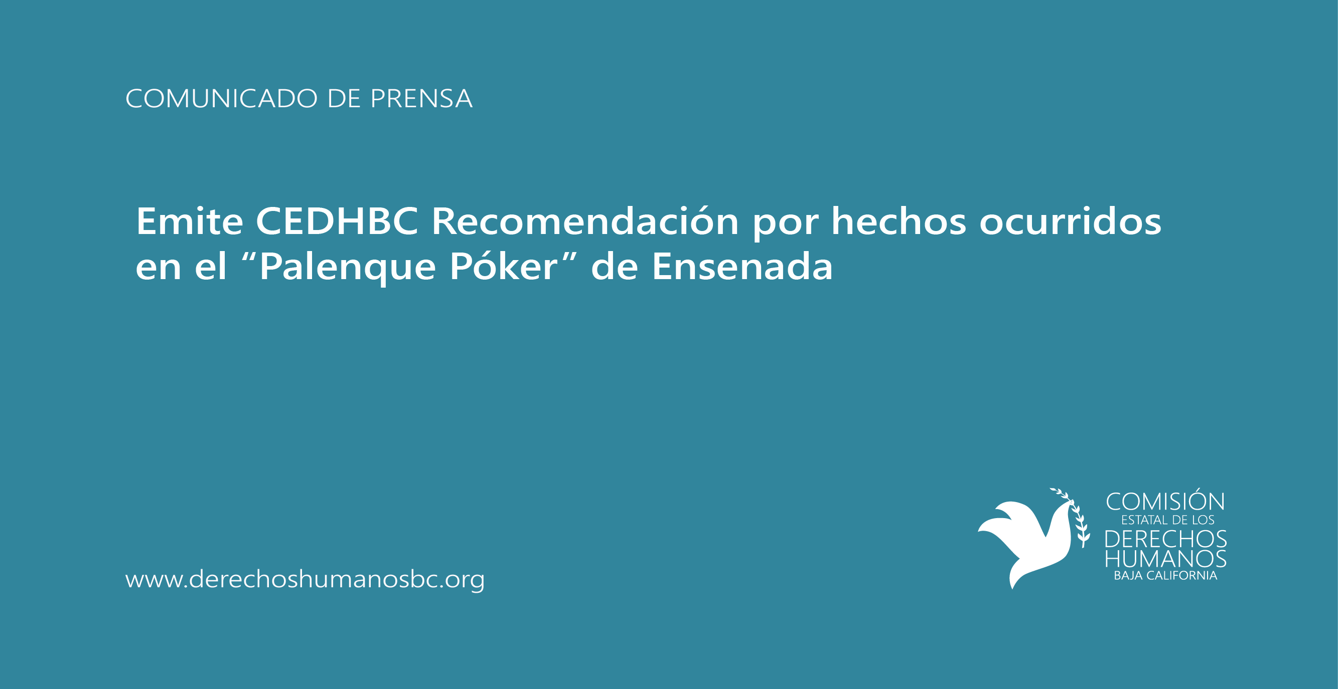 Emite CEDHBC Recomendación por hechos ocurridos en el “Palenque Póker” de Ensenada