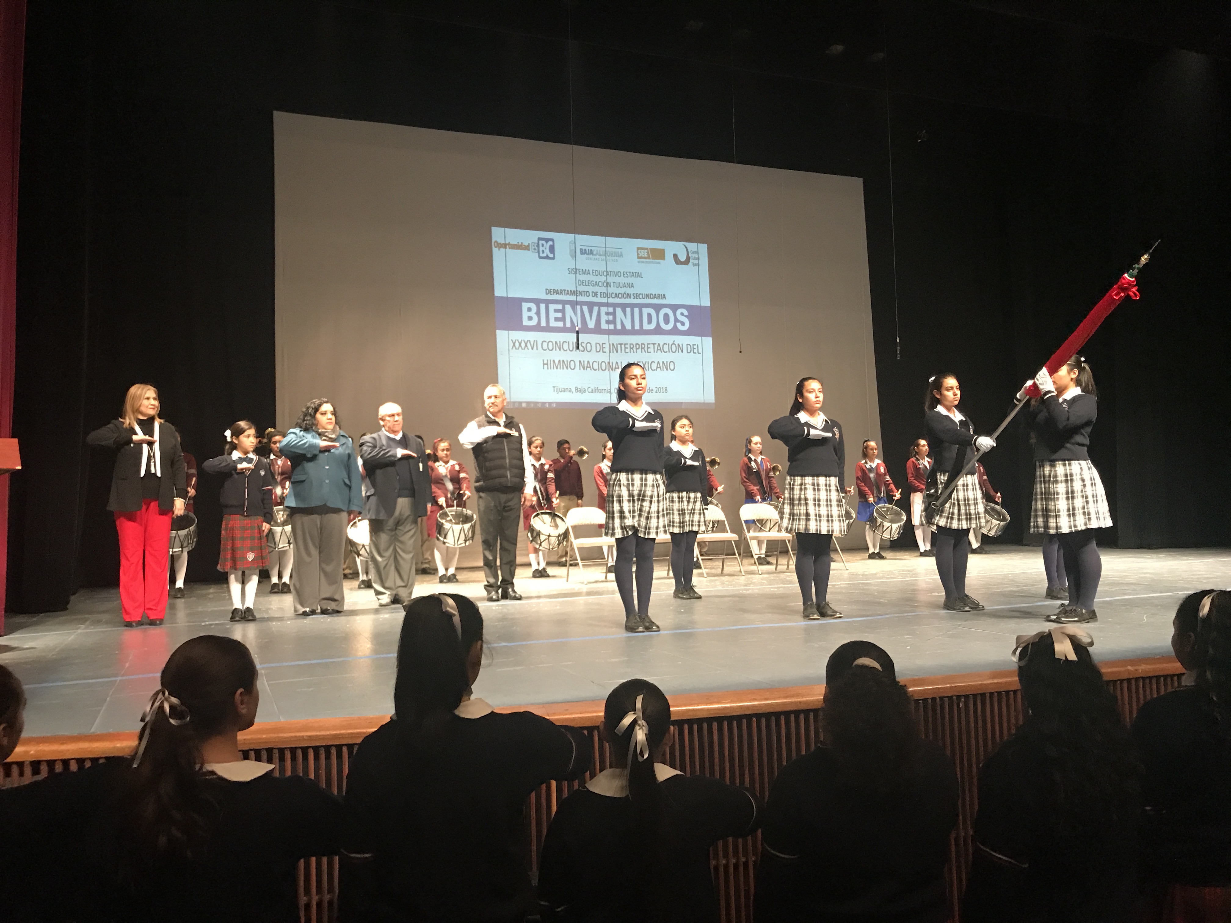 Secundarias de Tijuana concursan en interpretación del Himno Nacional Mexicano