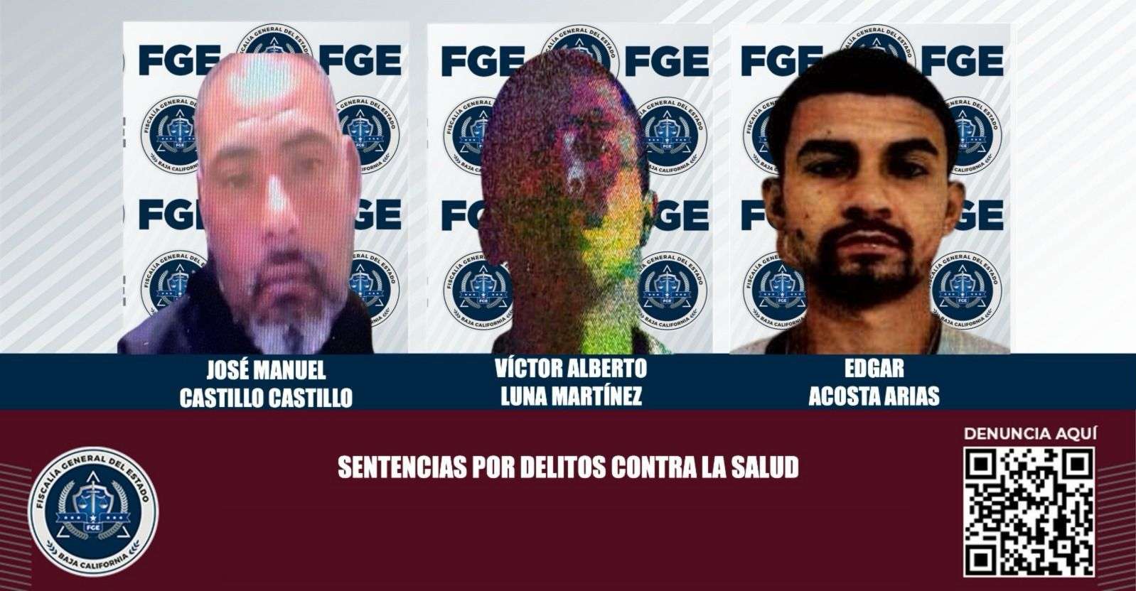 RECIBEN SENTENCIA 3 IMPUTADOS POR DELITOS CONTRA LA SALUD