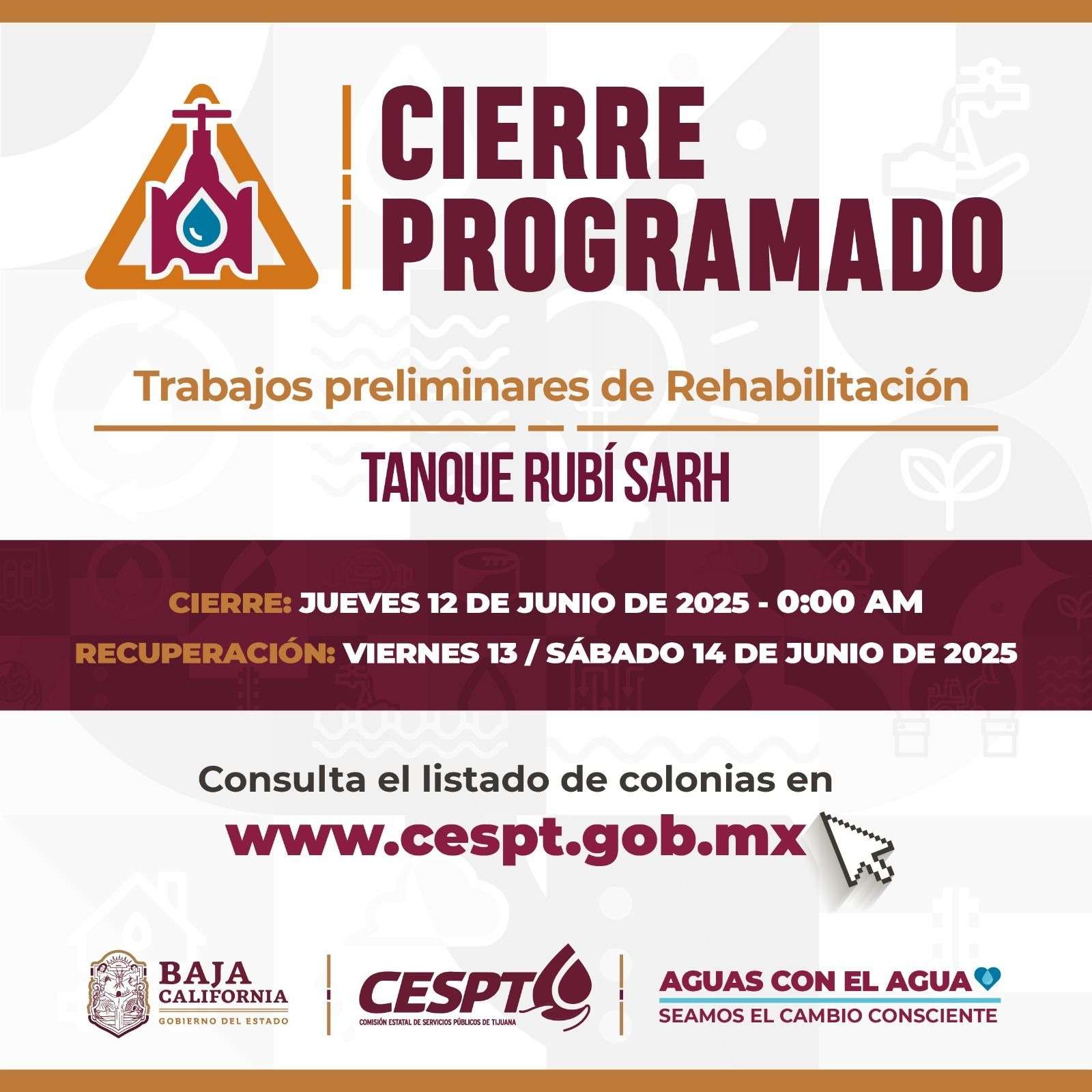REALIZARÁN TRABAJOS PARA LA REHABILITACIÓN DEL TANQUE RUBÍ