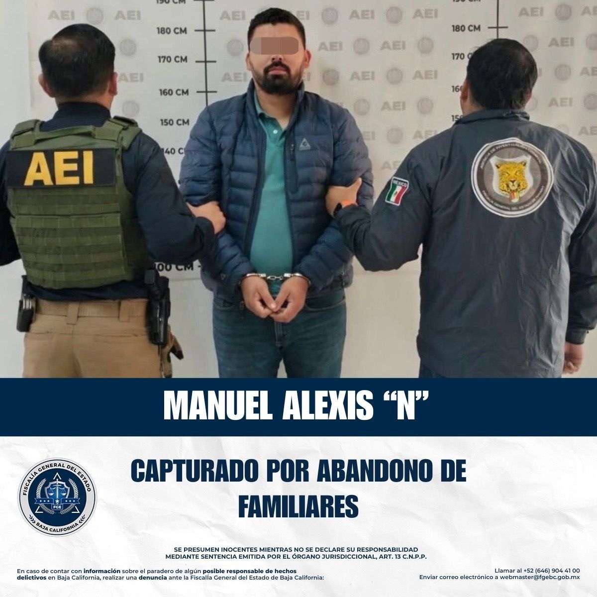 CAPTURARON A MANUEL ALEXIS “N” PRÓFUGO DEL ESTADO DE NAYARIT